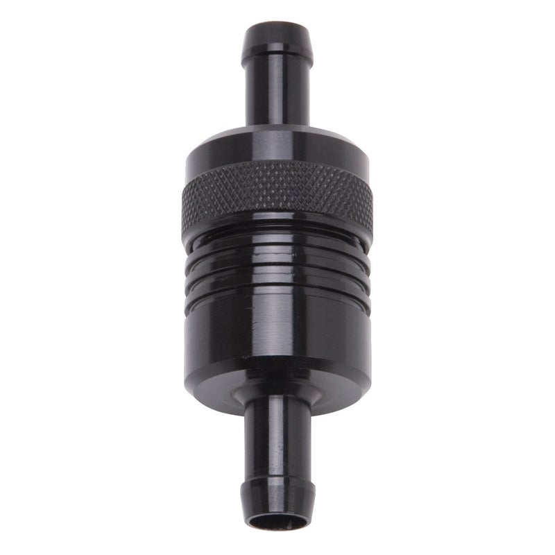Edelbrock 8157 Street Fuel Filter 1 1/8 in. Dia. 3/8 in. Inlet/Outlet 3 in. Length Black Aluminum Street Fuel Filter - Image 2